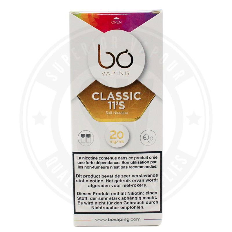 Classic 11S Salt Nic Bo Caps By Vaping E Liquid