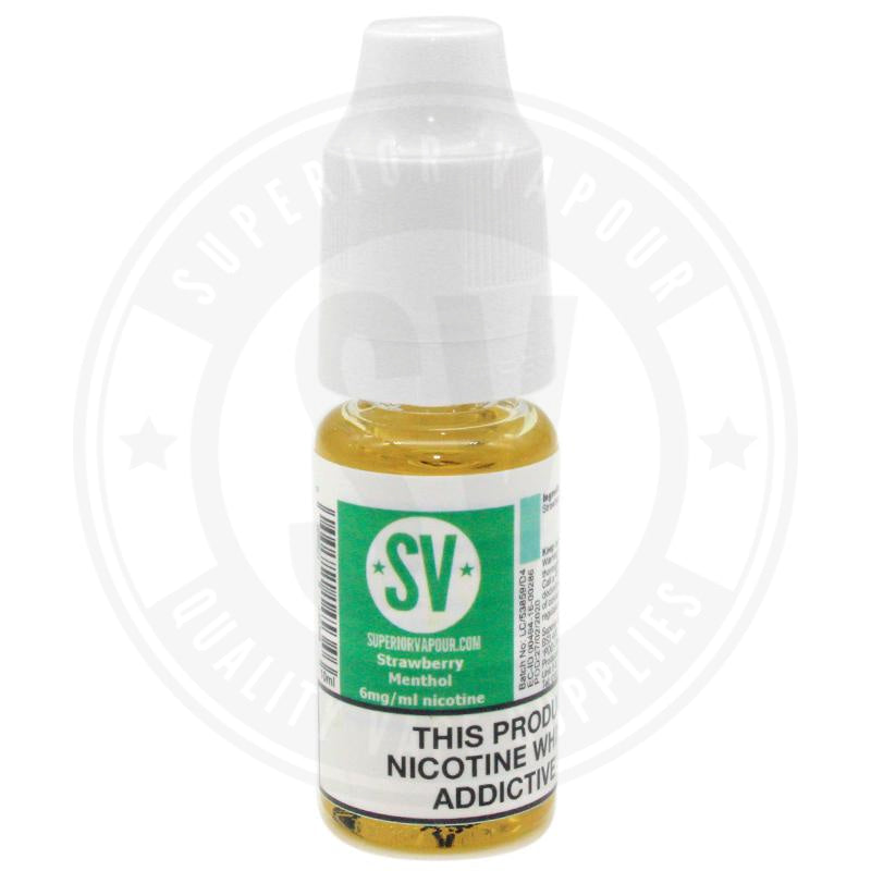 Strawberry Menthol E-Liquid 10Ml By Superior Vapour E Liquid