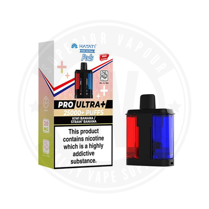 Hayati Pro Ultra Plus 25000 Prefilled Replacement Pods Kiwi Banana / Strawberry Banana Pre-filled Pods