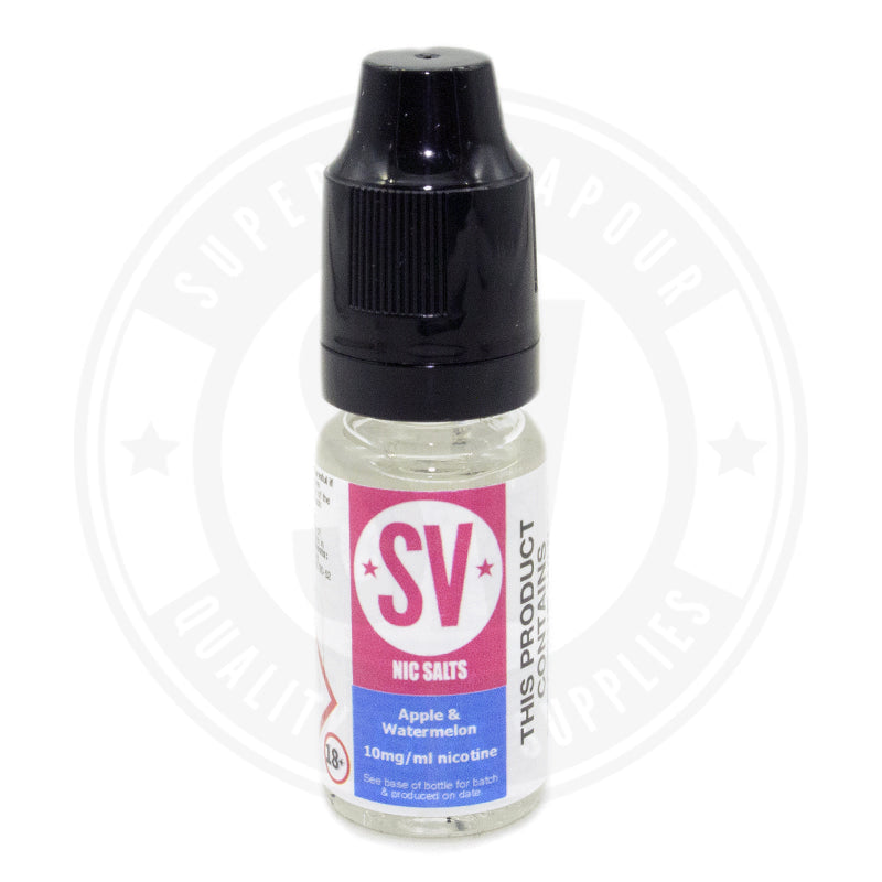 Apple & Watermelon Nic Salts E-Liquid 10Ml By Superior Vapour 10Mg Salt