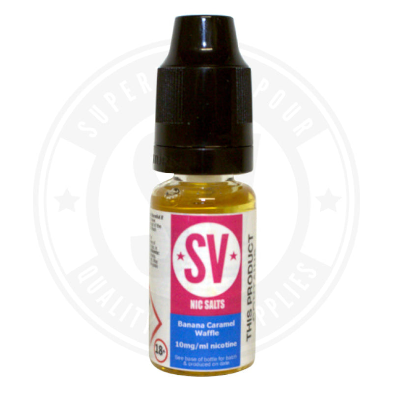 Banana Caramel Waffle Nic Salts E Liquid 10ml by Superior Vapour 10mg 10ml Salt E Liquid