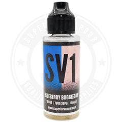 Blueberry Bubblegum E-Liquid 100Ml By Sv1 Single Bottle E Liquid