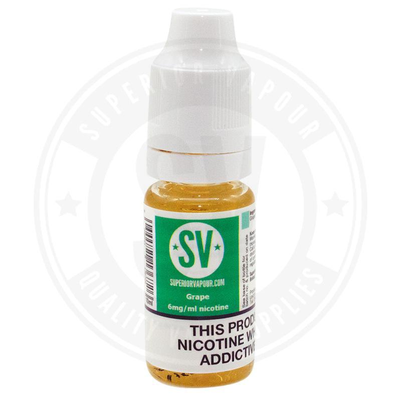 Grape E-Liquid 10Ml By Superior Vapour 0Mg E Liquid