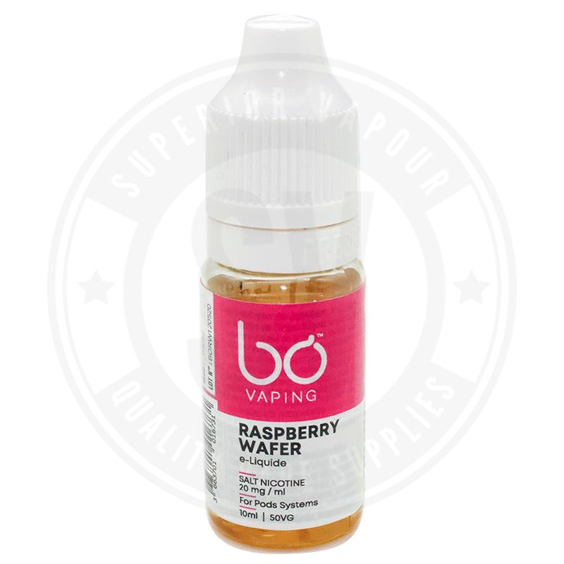 Raspberry Wafer E-Liquid 10Ml Salts By Bo Vaping E Liquid