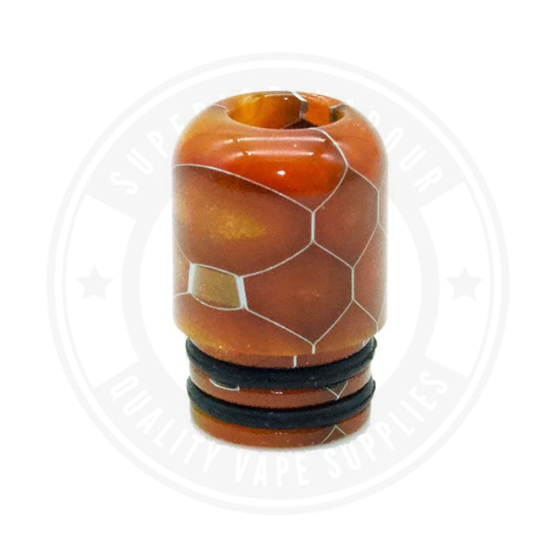 510 Mouth To Lung Resin Drip Tips By Vapjoy Orange Tip