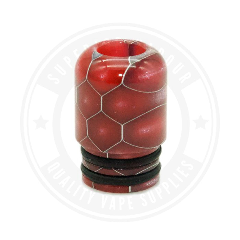 510 Mouth To Lung Resin Drip Tips By Vapjoy Red Tip
