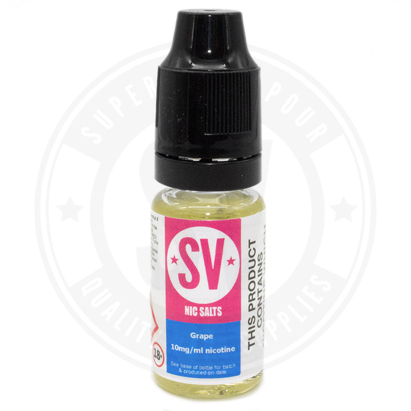 Grape Nic Salts E-Liquid 10Ml By Superior Vapour Single Bottle / 10Mg E Liquid