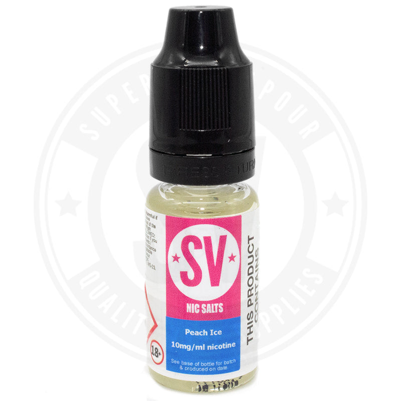 Peach Ice Nic Salts E-Liquid 10Ml By Superior Vapour Single Bottle / 10Mg E Liquid
