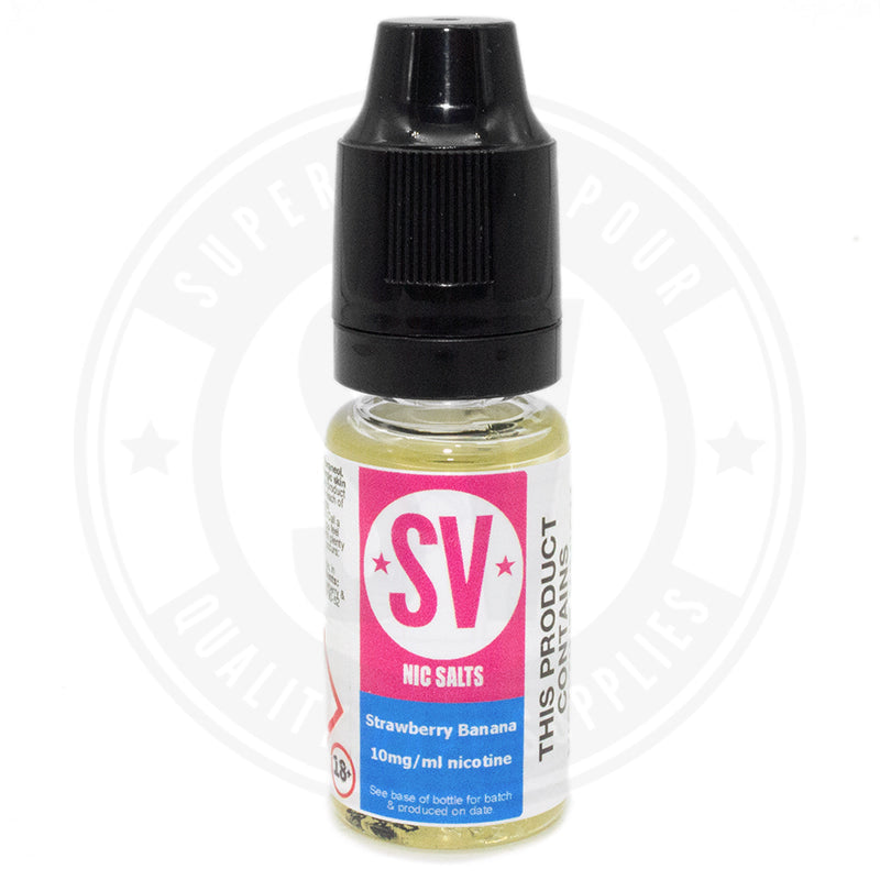 Strawberry Banana Nic Salts E-Liquid 10Ml By Superior Vapour Single Bottle / 10Mg E Liquid