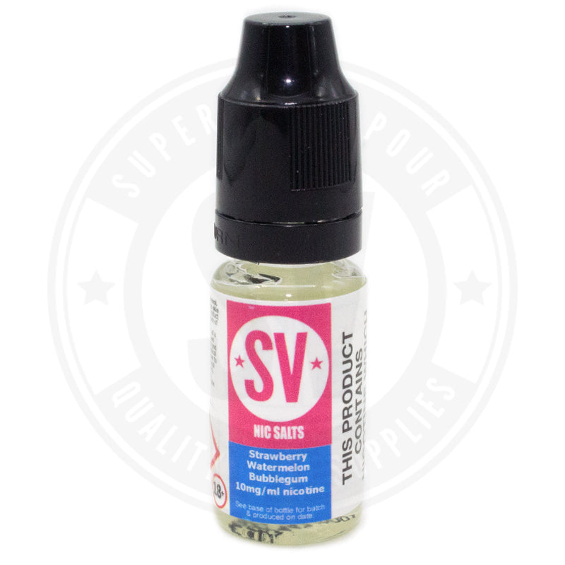 Strawberry Watermelon Bubblegum Nic Salts E-Liquid 10Ml By Superior Vapour E Liquid