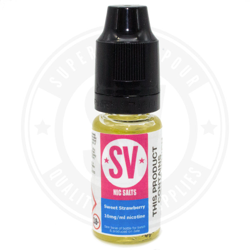 Sweet Strawberry Nic Salts E-Liquid 10Ml By Superior Vapour Single Bottle / 10Mg E Liquid
